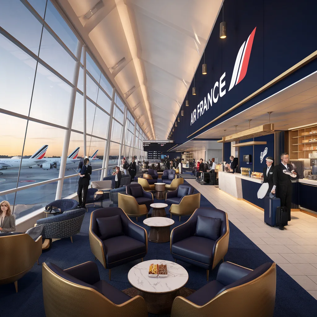 découvrez le nouvel espace exclusif d'air france à l'aéroport de newark, conçu pour offrir un confort inégalé et des services personnalisés aux passagers. profitez d'une expérience d'embarquement unique avec des espaces élégants, une cuisine raffinée et des commodités modernes.