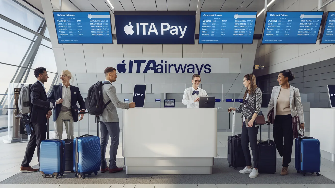 découvrez la nouvelle fonctionnalité d'ita airways : l'ajout d'apple pay parmi ses méthodes de paiement numérique. réservez vos vols en toute simplicité et sécurité grâce à cette option moderne et pratique.