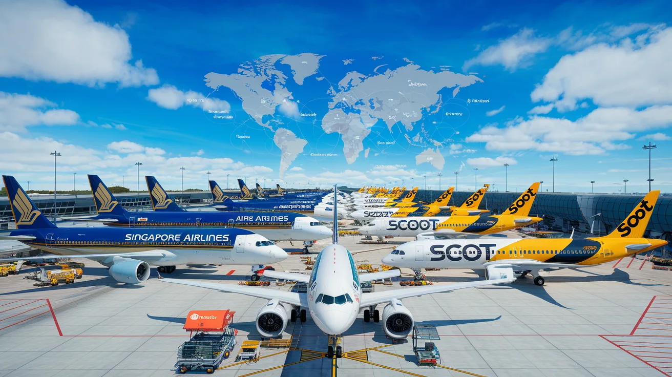 discover singapore airlines' and scoot's impressive fleet of 205 aircraft, offering flights to 127 destinations worldwide. explore the quality services and modernized comforts that make your travels unforgettable.