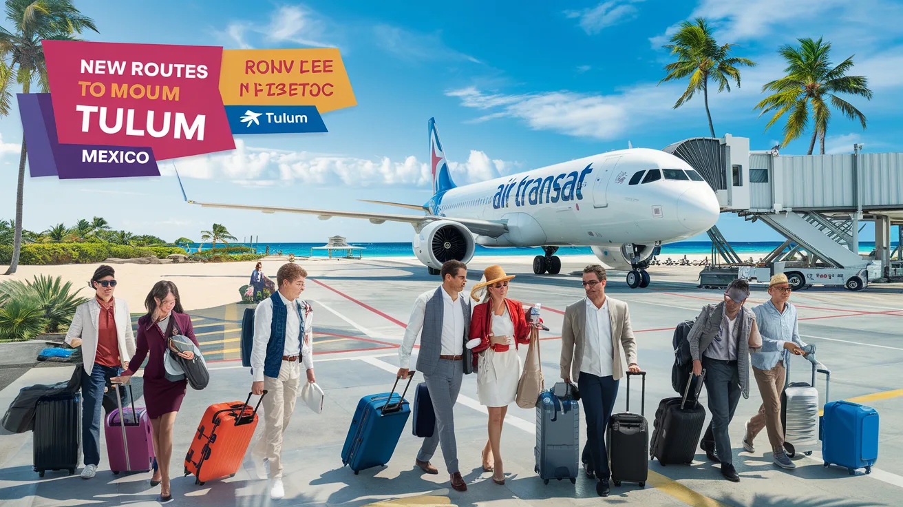 découvrez les nouvelles liaisons d'air transat vers tulum, au mexique, au départ de montréal et de québec. profitez de plages paradisiaques et d'une culture riche avec des vols directs qui facilitent votre évasion. réservez dès maintenant et vivez une expérience inoubliable!