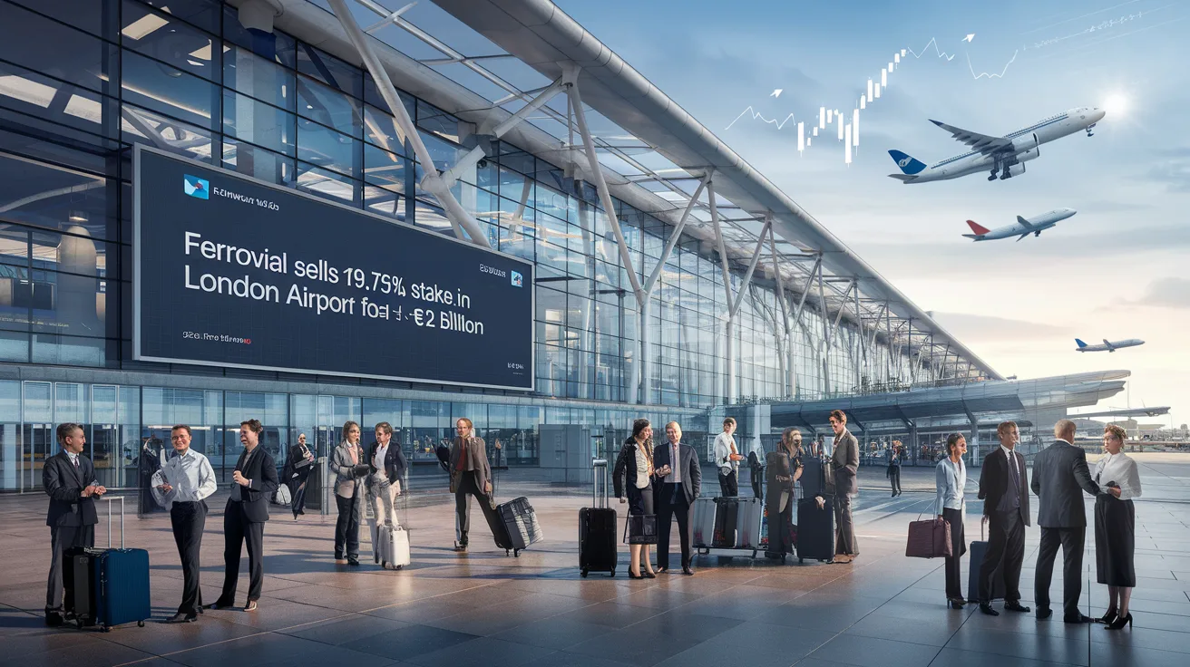 ferrovial announces the sale of a 19.75% stake in london-heathrow airport for 2 billion euros, marking a significant step in the restructuring of its assets and strengthening its position in the airport market.