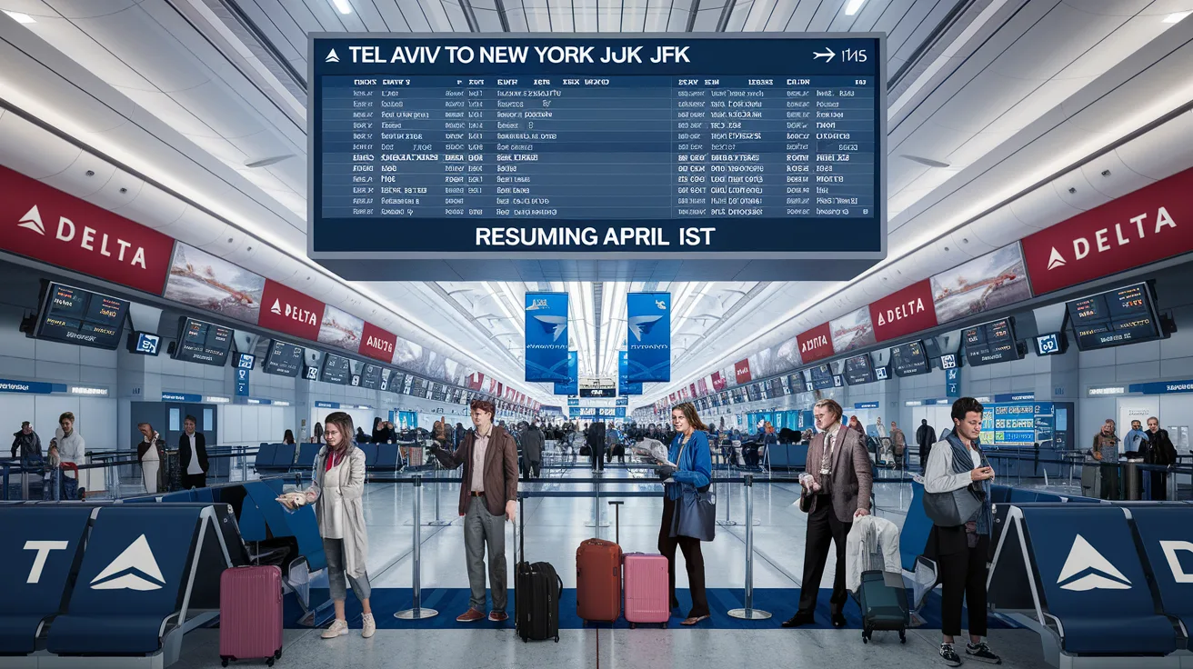 delta airlines reprend ses vols entre tel aviv et new york jfk à partir du 1er avril, offrant à nouveau aux voyageurs un lien direct entre ces deux destinations prisées. découvrez les nouvelles options de voyage et profitez d'un confort inégalé avec delta.