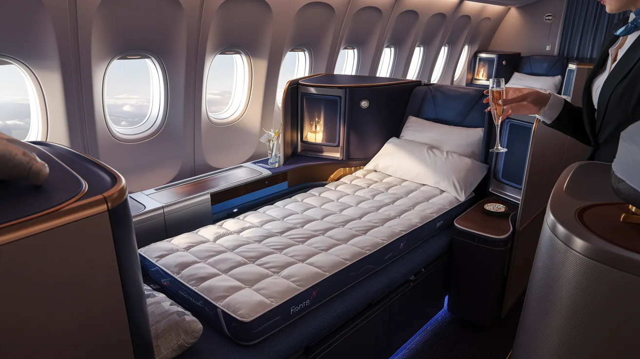découvrez le surmatelas innovant d'air france, conçu pour offrir un confort optimal lors de vos vols en cabine business. transformez votre expérience de voyage long-courrier en profitant d'un sommeil réparateur et d'une détente inégalée.