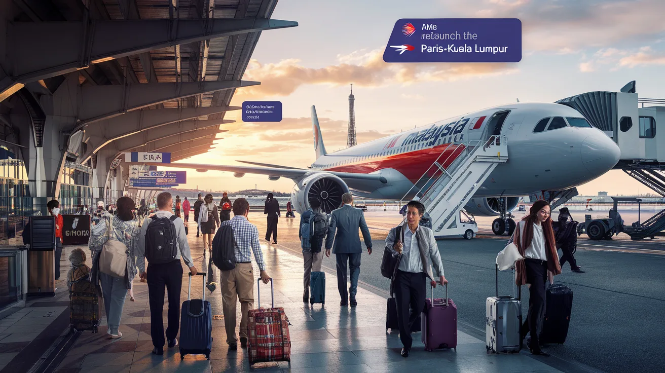 découvrez la reprise de la connexion entre paris et kuala lumpur grâce à malaysia airlines. profitez d'un voyage inoubliable entre ces deux destinations emblématiques, avec un service de qualité et des tarifs attractifs.
