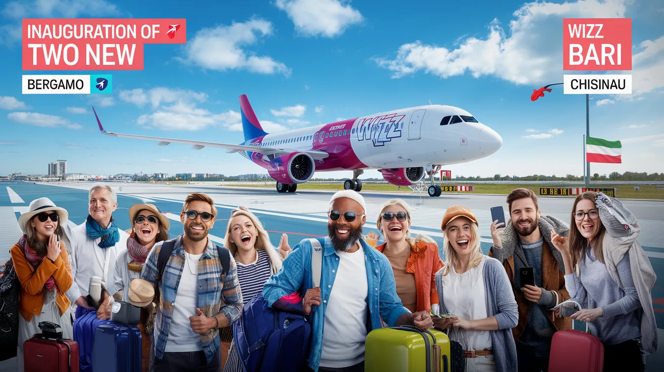 discover wizz air's new routes between bergamo, bari and chisinau, facilitating your travels to the east. take advantage of attractive fares and explore new destinations thanks to these new air routes.