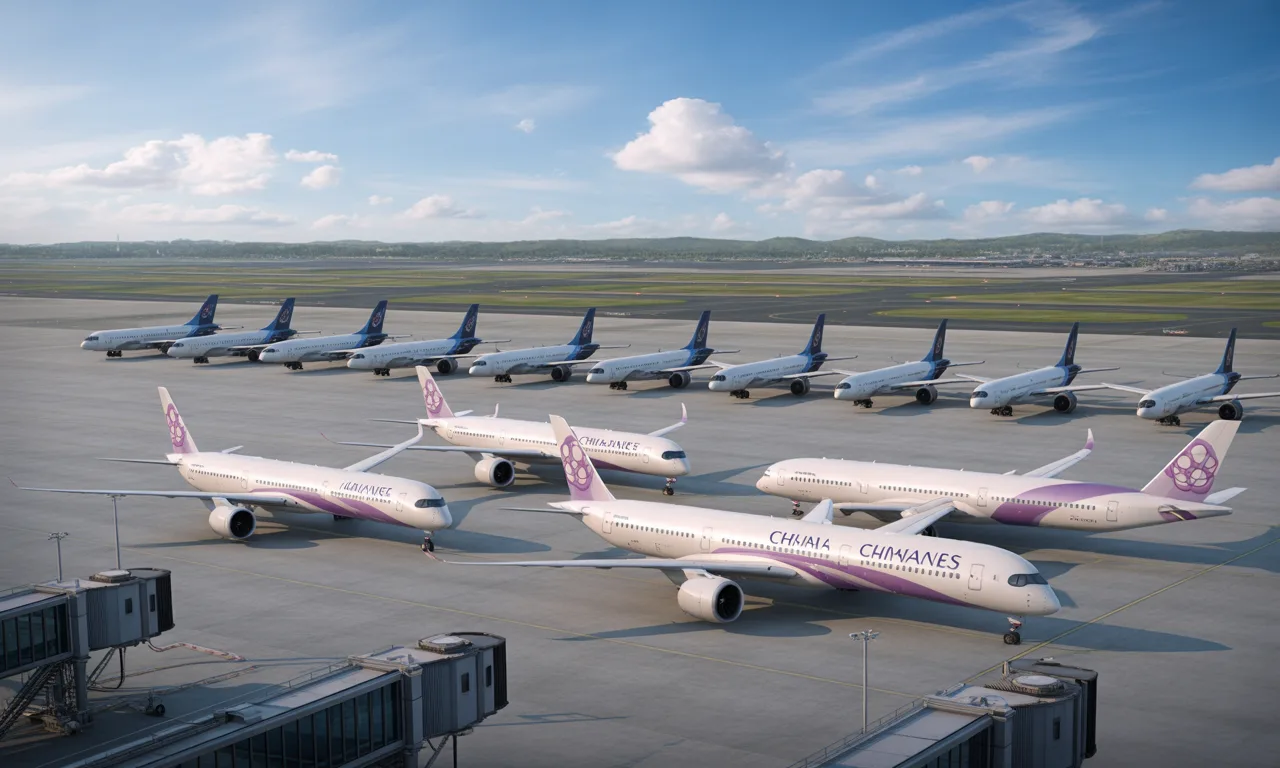 découvrez comment china airlines de taïwan renforce sa flotte avec une commande stratégique de 5 avions a350-900 et 8 a321neo, marquant une étape importante dans son développement aérien.