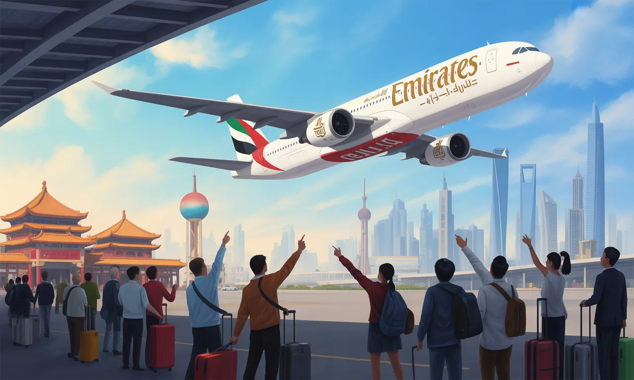 découvrez la nouvelle liaison directe d'emirates avec la chine, une première qui promet de renforcer les connexions entre ces deux grandes régions. explorez les avantages de cette nouvelle route pour les voyageurs et les affaires.