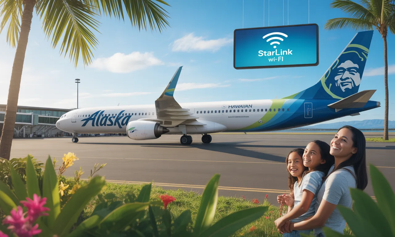 alaska airlines renforce son programme de fidélité grâce à un partenariat avec hawaiian airlines et propose désormais le wi-fi starlink à bord, offrant ainsi une expérience de voyage améliorée et connectée à ses passagers.