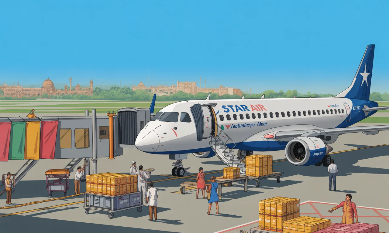 azorra renforce sa présence en inde avec la livraison de nouveaux embraer e175 à la compagnie star air, contribuant ainsi à l’expansion du transport aérien régional indien.