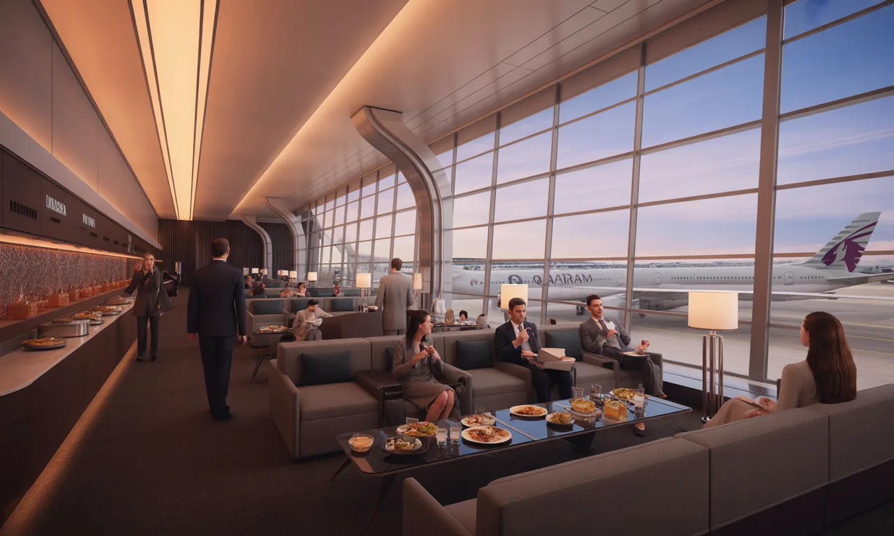 découvrez le nouveau salon premium de qatar airways, inauguré dans le terminal 1 entièrement rénové de l'aéroport jfk à new york. profitez d'un espace exclusif, de services haut de gamme et d'un confort exceptionnel pour sublimer votre expérience de voyage aux états-unis.