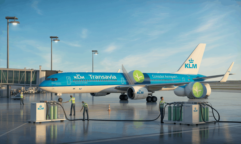 find out how klm, transavia and conscious aerospace are working together to revolutionize sustainable aviation with innovative hydrogen fuel cell technologies. an essential initiative to reduce the environmental impact of air transport.
