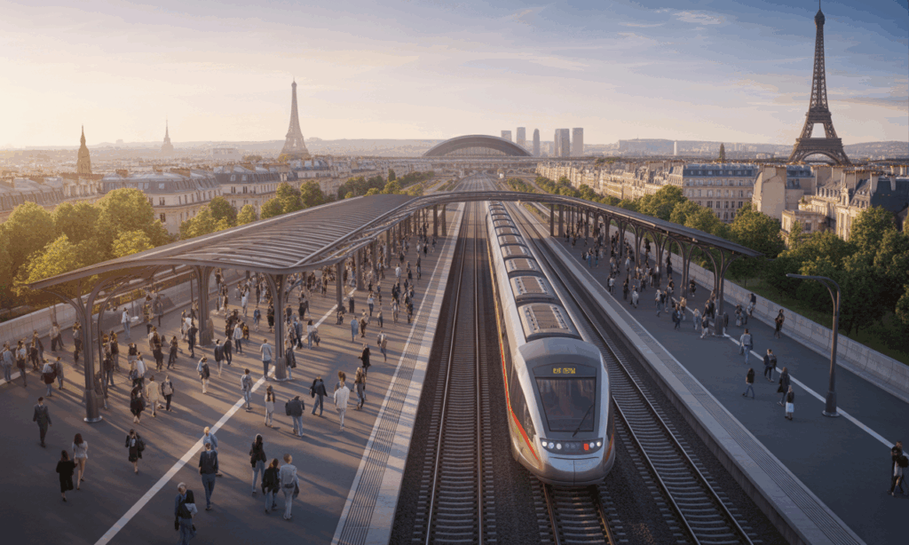 découvrez le cdg express, un nouveau service rapide reliant la gare de l'est à l'aéroport de paris-cdg, prévu pour lancement en mars 2027. profitez d'un accès facilité et efficace à l'un des plus grands aéroports d'europe.