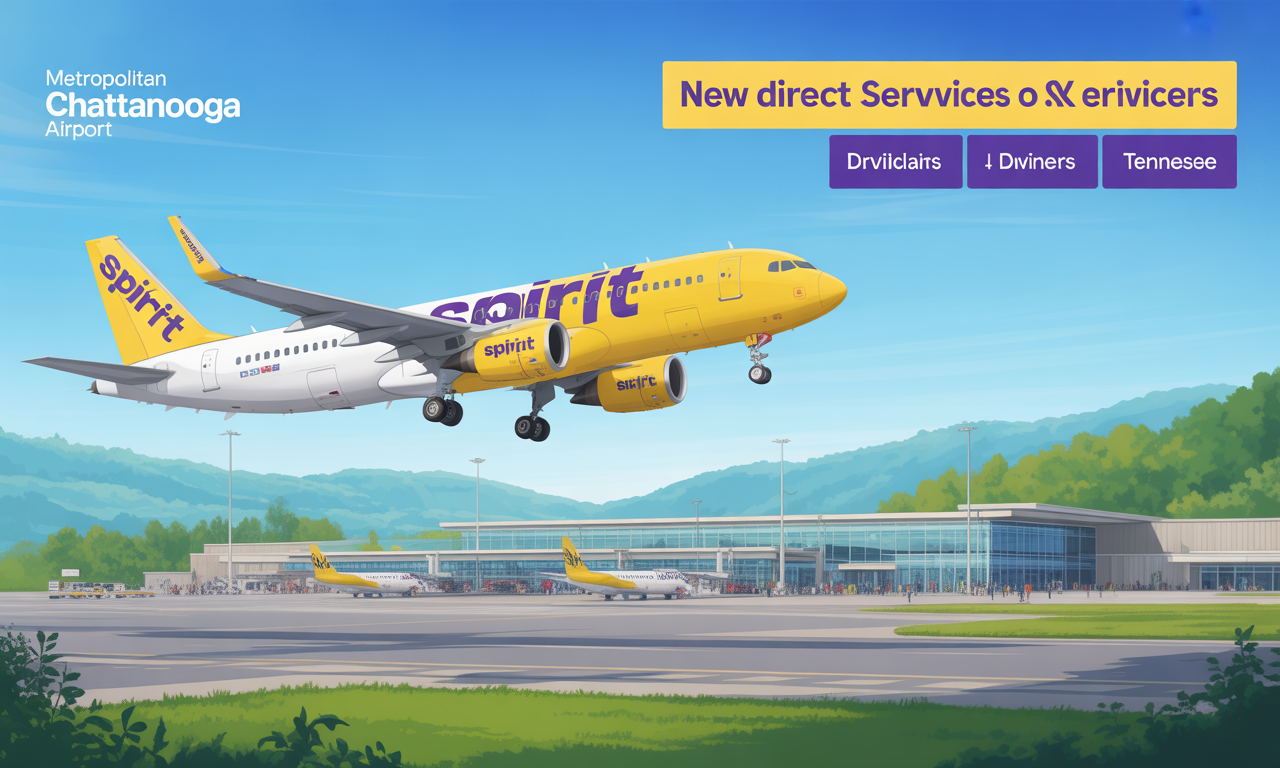 discover spirit airlines' new direct service landing at chattanooga metropolitan airport, connecting you to three exciting destinations. enjoy competitive fares and modern amenities for your next trip.