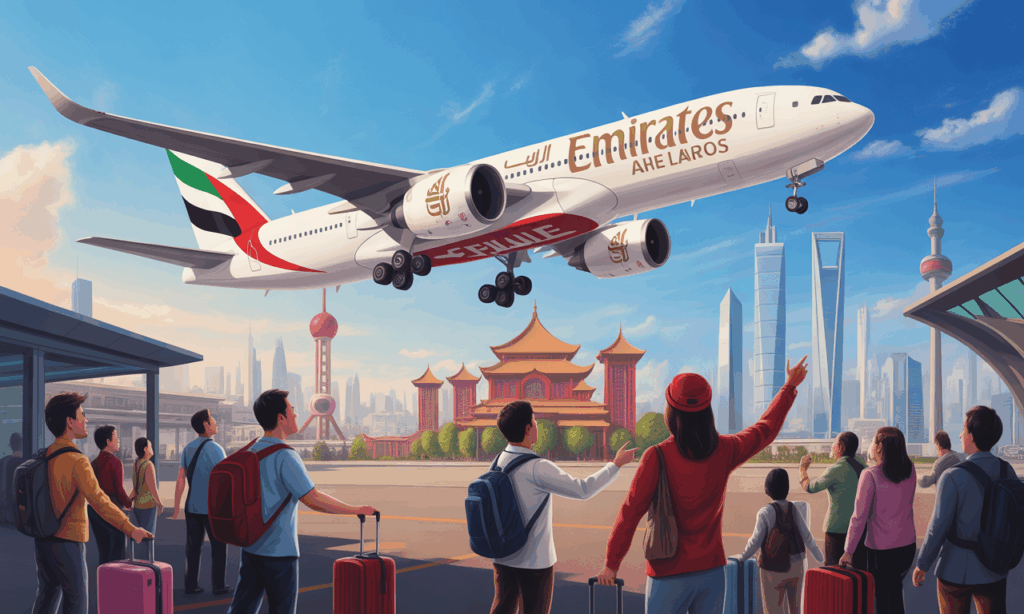 discover emirates' new direct route to china, offering fast and comfortable connections between the two regions. one more step towards strengthening cultural and economic exchanges!