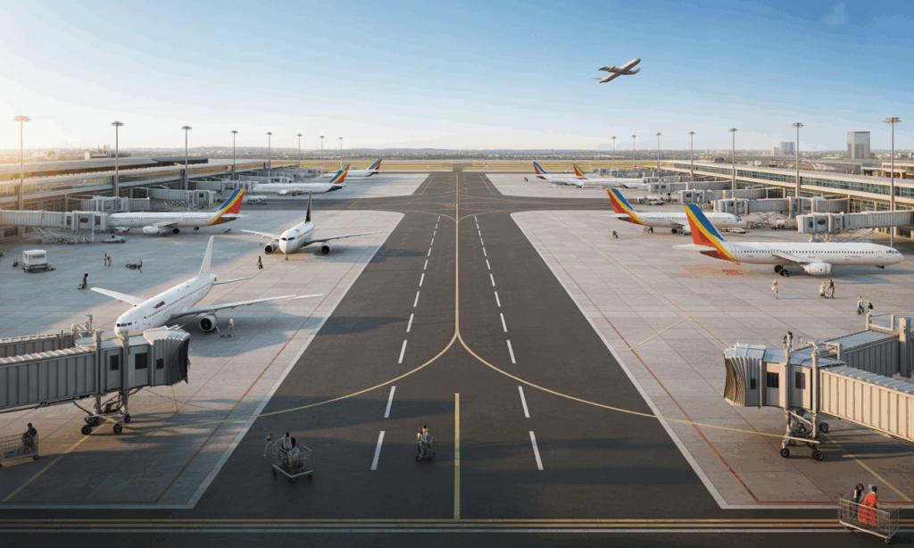 the tarmac at brussels airport has been renovated on schedule, allowing air traffic to resume its normal rhythm. find out more about the worksite and the positive impact on passengers.