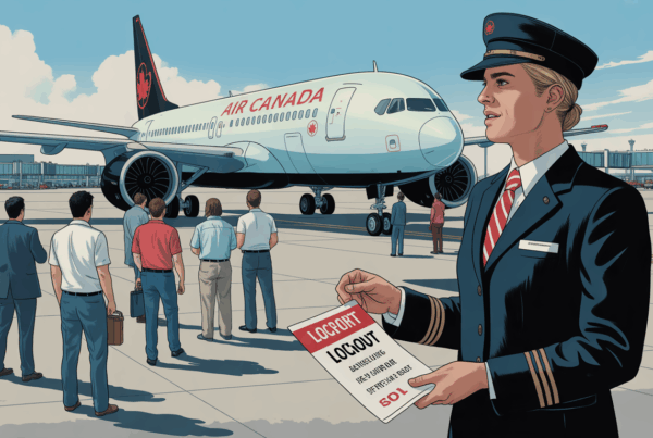air canada faces 72-hour strike notice from the cupe union. in response, the airline issues a lockout notice, intensifying tensions in canada's air transport sector.