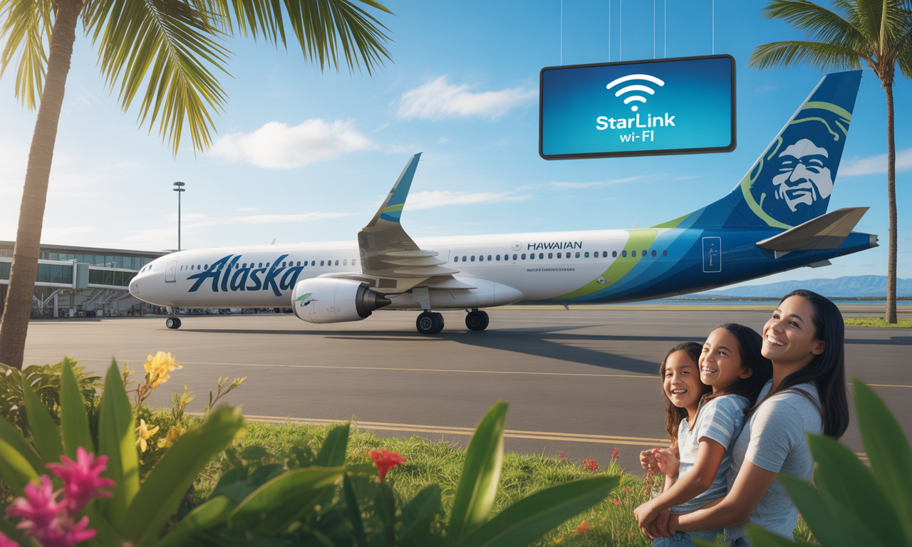alaska airlines strengthens its loyalty program through a partnership with hawaiian airlines and now offers starlink wi-fi on board, providing passengers with an enhanced, connected travel experience.