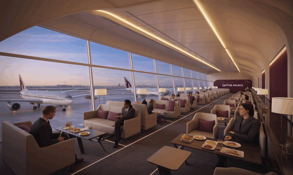 discover qatar airways' first premium lounge in the united states, located in the new terminal 1 at jfk airport in new york. enjoy an exclusive travel experience combining comfort, elegance and top-of-the-range services.