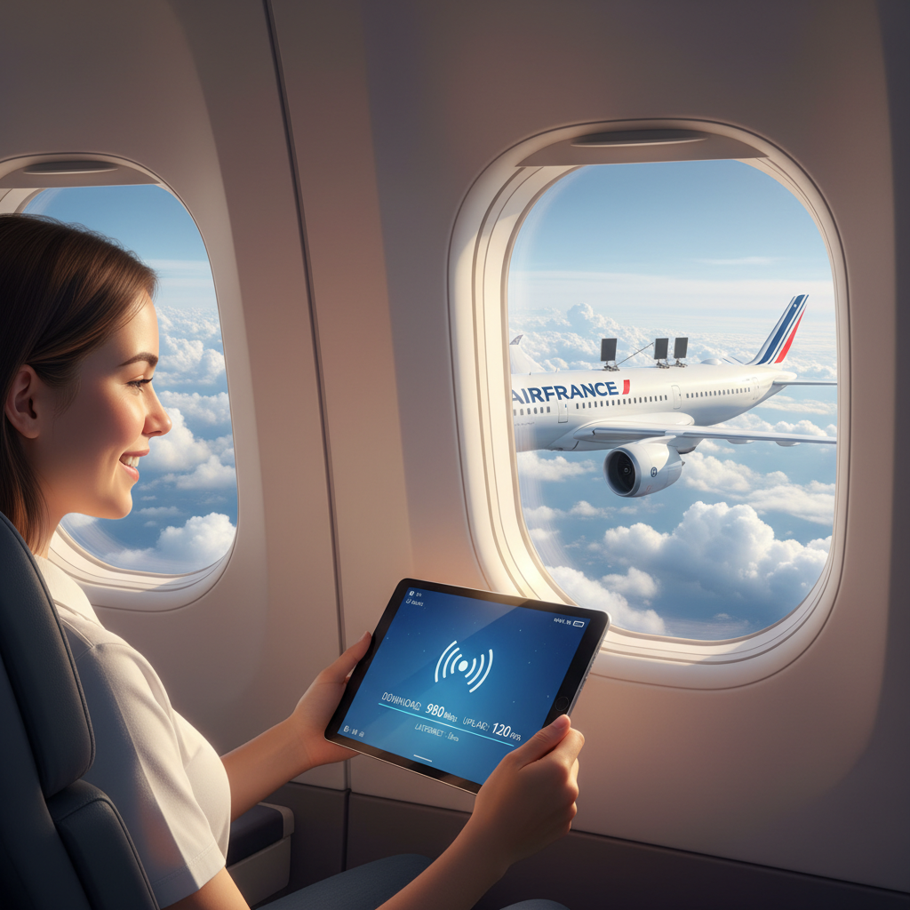 discover how air france is transforming the travel experience by offering ultra-fast wifi on board its aircraft, thanks to innovative starlink technology. travel connected, wherever you are in the sky!