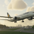lufthansa celebrates the arrival of its first boeing dreamliner with the new allegris cabin, marking a milestone in long-haul comfort at Frankfurt airport.
